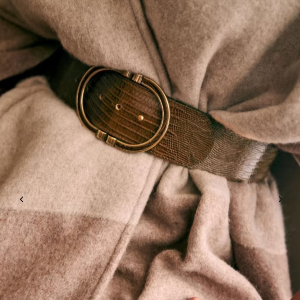 NWT Sezane FÉTICHE Belt, Color Taupe Teju